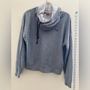 PUMA cowl neck with draw sweatshirt for women